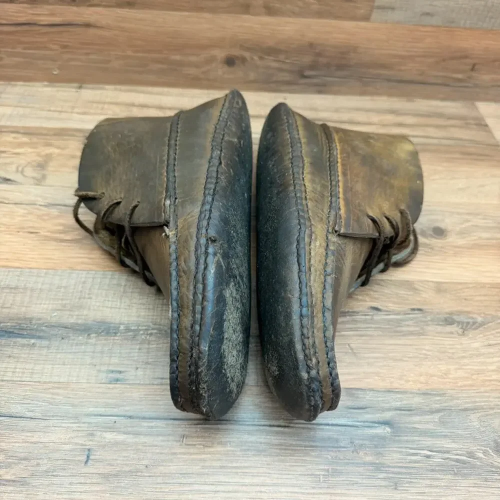 Quoddy men size 9.5 Tracker LE - Chromepak Natural Leather Moccasins Boots